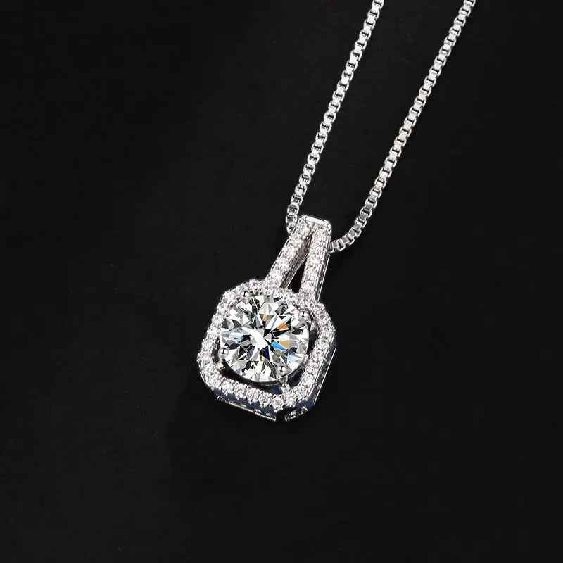 Square Bag Diamond Necklace Rings Ear Studs Suit - Norellé
