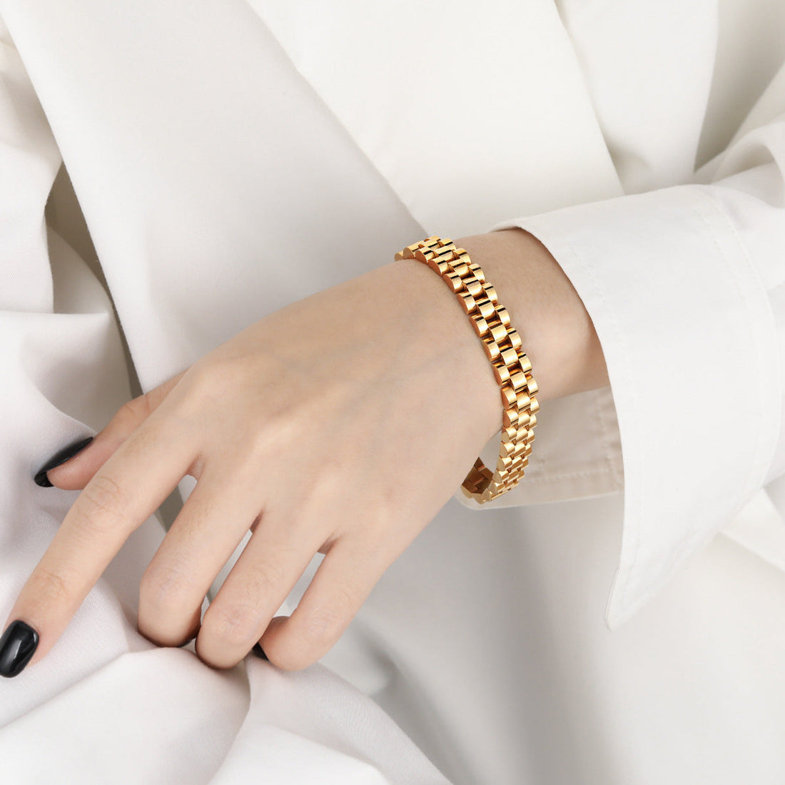 Niche Cuban Watch Chain Bracelet Women's Fashion Personality All-matching - Norellé