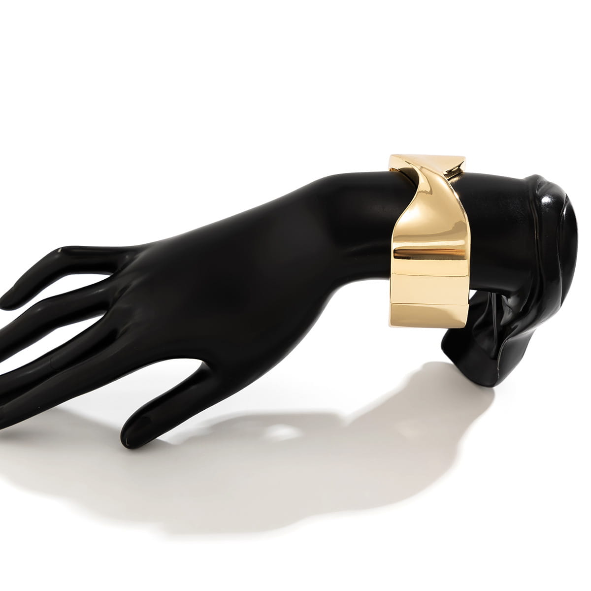 Exaggerated Glossy Square Notched Irregular Bracelet