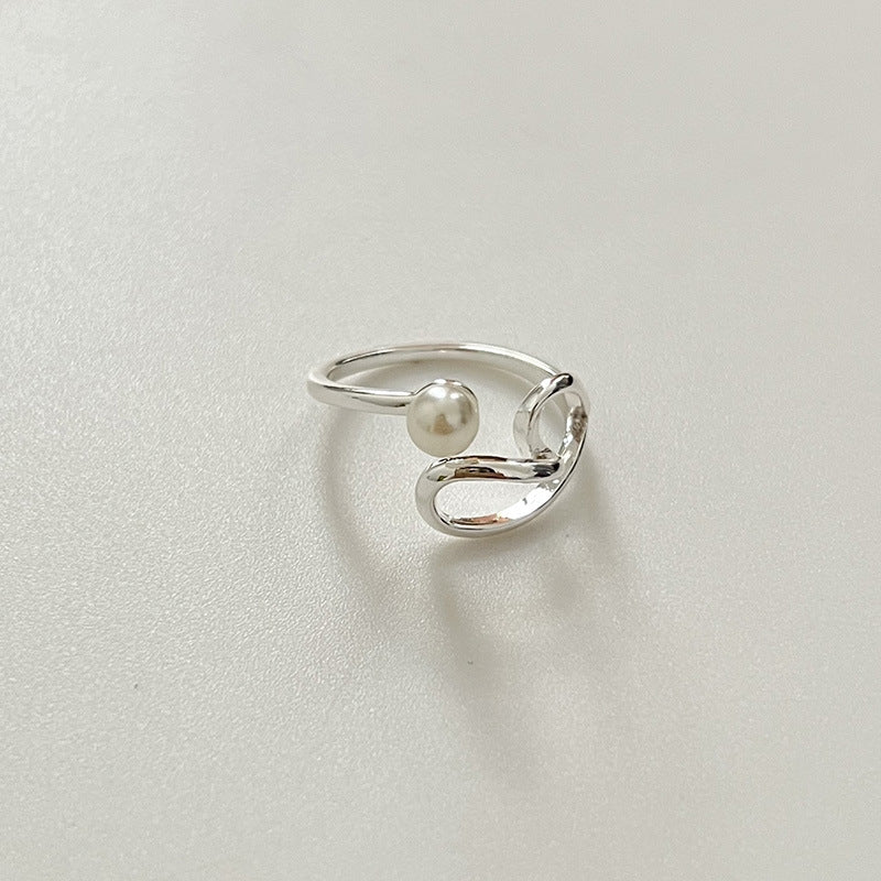 Personalized Love Pearl Line Ring Fashion - Norellé