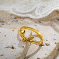 Women's Personalized Zircon Knotted Bow Ring - Norellé