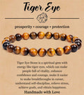 8mm Natural Stone Elastic Beaded Bracelet - Norellé