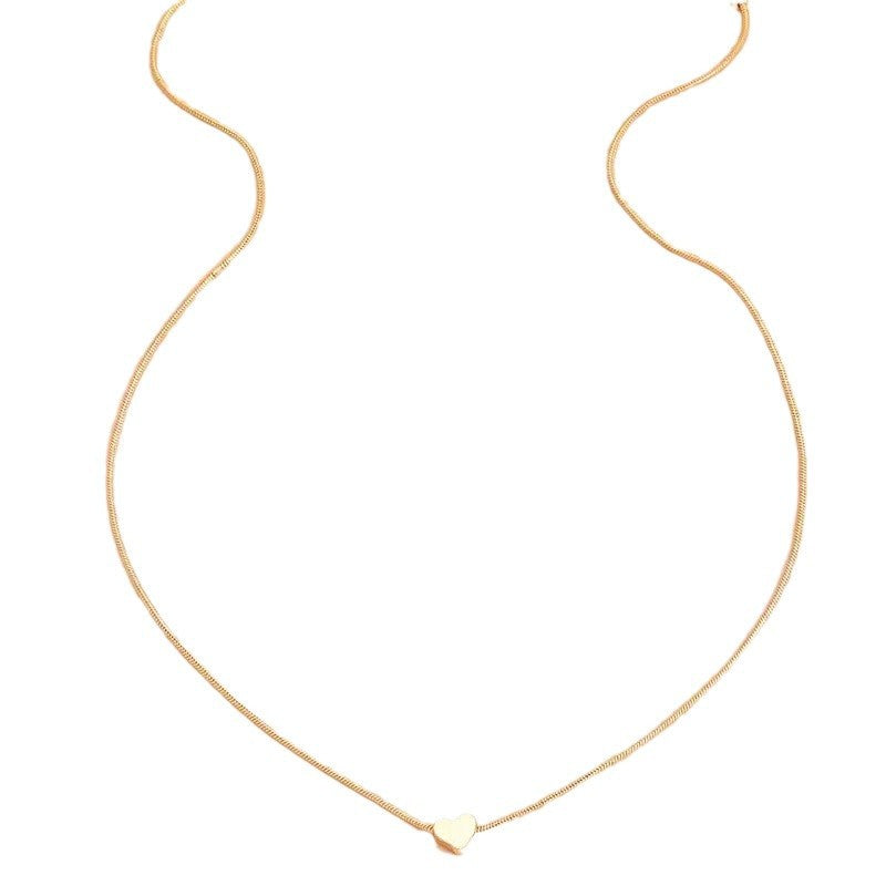 Fashion Snake Bones Chain Love Pendant Necklace - Norellé
