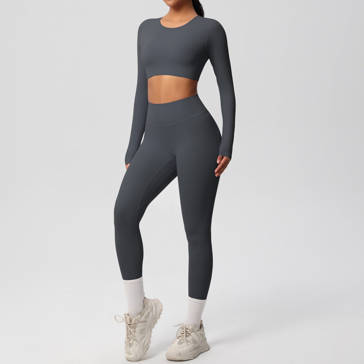 Double-sided Nylon Brushed Nude Feel Tight Exercise Yoga Clothes Suit - Norellé