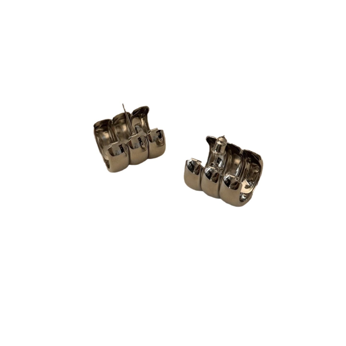 Metal Lines C- Shaped Personality Wild Earrings Minimalist Advanced Sense - Norellé