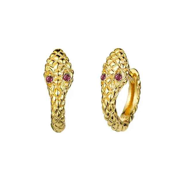 Simulated Snakes Tassel Earrings  Advanced Design Gold Snake Circle Necklace - Norellé