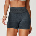 Seamless Stone Washed Yoga Shorts High Waist Hip Lift Shorts - Norellé