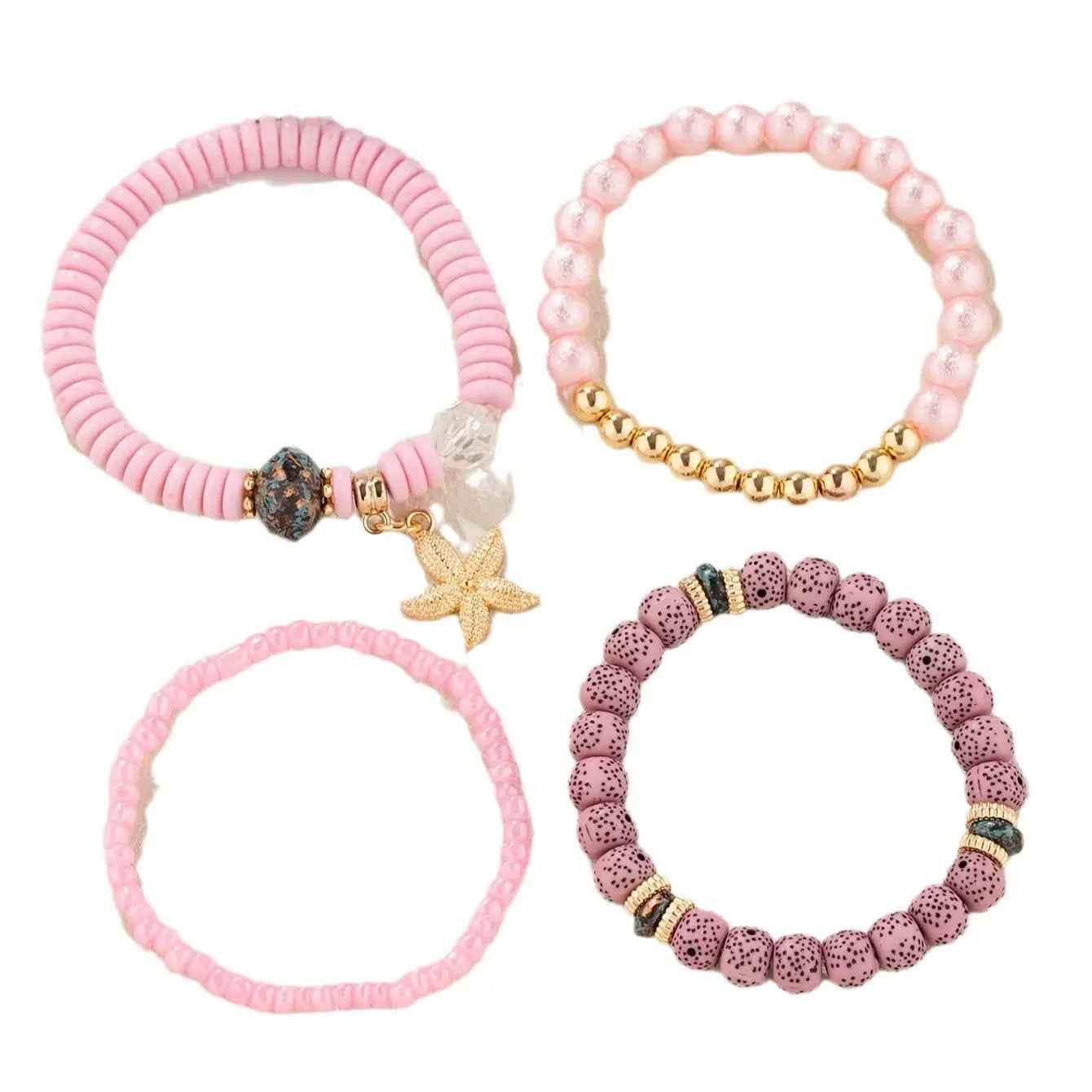 4 PCs Ethnic Pearls Elastic String Xingyue Bodhi - Norellé