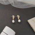 Water Pearl Earrings Niche Micro-inlaid - Norellé
