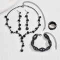 Fashion Crystal Necklace Ear Stud Bracelet Jewelry Accessories - Norellé
