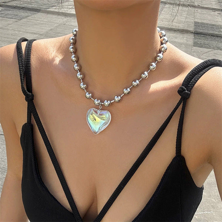 Sweet Cool Hot Girl Style Red Love Pendant Necklace - Norellé