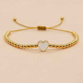 Women's Beach Vacation Copper Bead Oil Drop Peach Heart - Norellé
