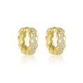 S925 Sterling Silver Light Luxury Inlaid Zircon Trendy Earrings - Norellé