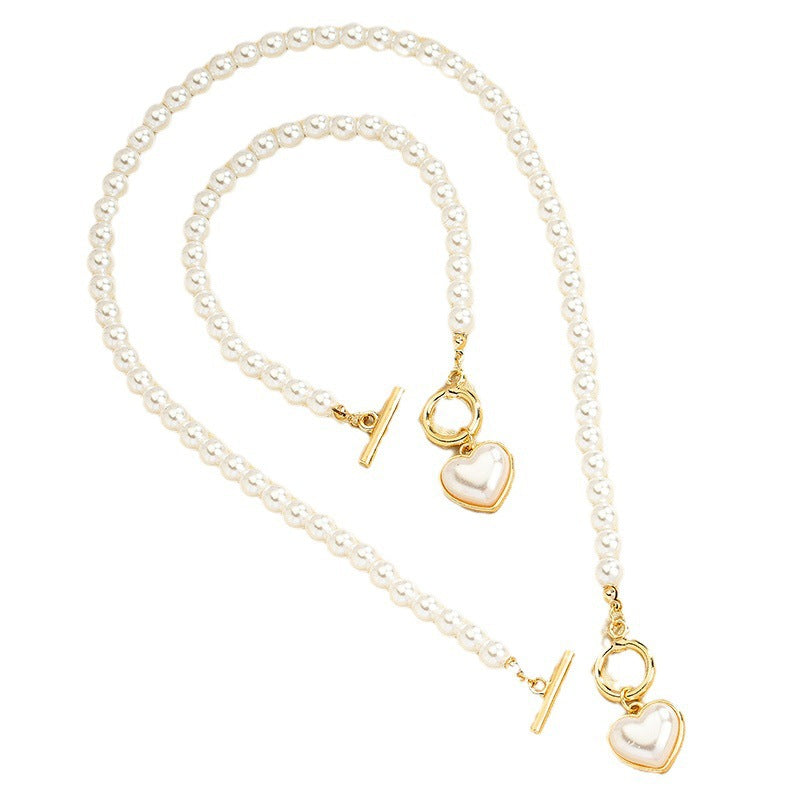 Love Pearl OT Buckle Necklace, Bracelet Set - Norellé