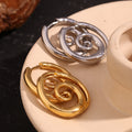 Stainless Steel 18K Gold Plating Simple Spiral Snail Earrings - Norellé