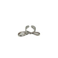 Simple High-grade Silver Metal Bow Ring Women - Norellé
