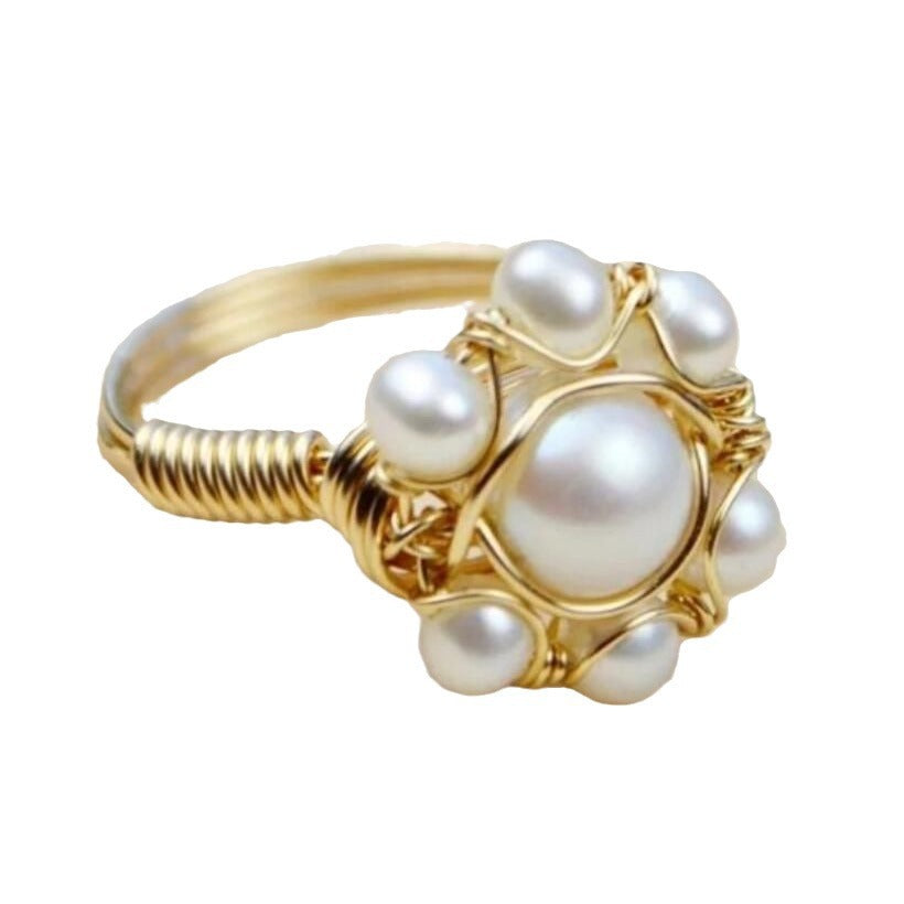 Entry Lux Inlaid Pearl Exquisite Ring - Norellé