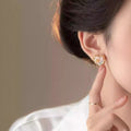 Jardin Monet Oil Painting Flower Pearl Earrings - Norellé