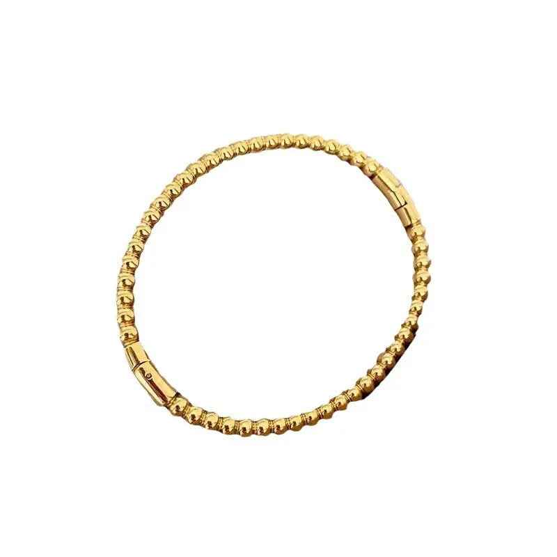 Titanium Steel Round Beads Stainless Steel Bracelet - Norellé