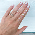 S925 Sterling Silver Light Luxury Inlaid Zircon Adjustable Ring - Norellé