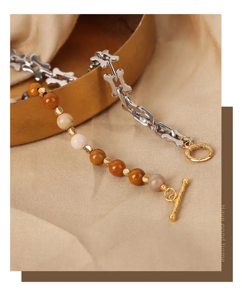 Titanium Steel Personalized Beaded Necklace