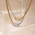 Electroplated Titanium Steel U-shaped Pendant Necklace - Norellé