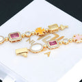 Hip Hop Color Gemstone Jewelry Bracelet Female Accessories - Norellé