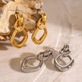 Stainless Steel Hollow Stud Earrings Advanced Geometry - Norellé