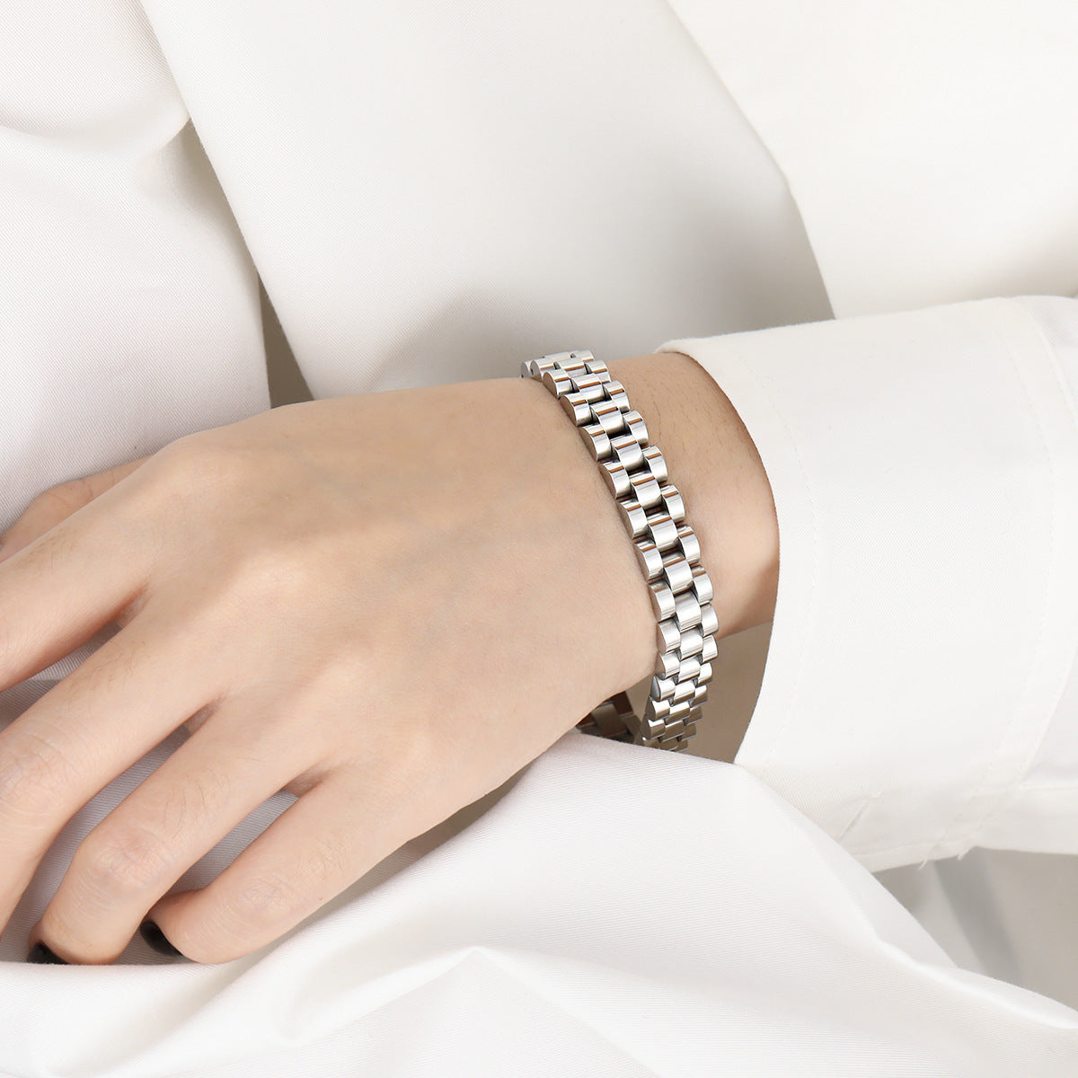 Niche Cuban Watch Chain Bracelet Women's Fashion Personality All-matching - Norellé