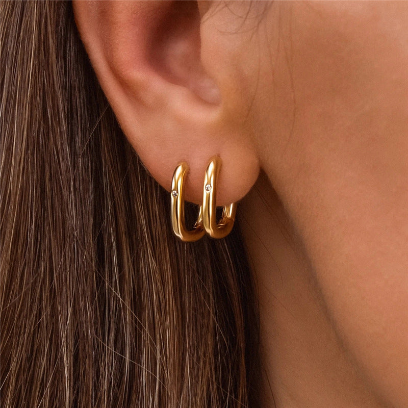 Stylish Glossy Earrings - Norellé