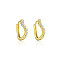 S925 Sterling Silver Light Luxury Inlaid Zircon Trendy Earrings - Norellé