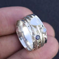 Soul Heart-dependent Diamond-embedded Rotatable Love Heart-shaped Ring - Norellé
