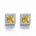 Inlaid Colored Gems Earrings S925 Sterling Silver Earrings - Norellé