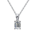 Sterling Silver Rectangular Pendant Clavicle Chain - Norellé