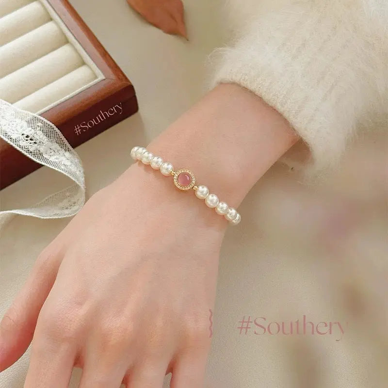 Light Luxury Minority Exquisite French High Sense Beaded Bracelet - Norellé