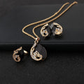 Geometric Gem Earrings Necklace Jewelry Suit - Norellé