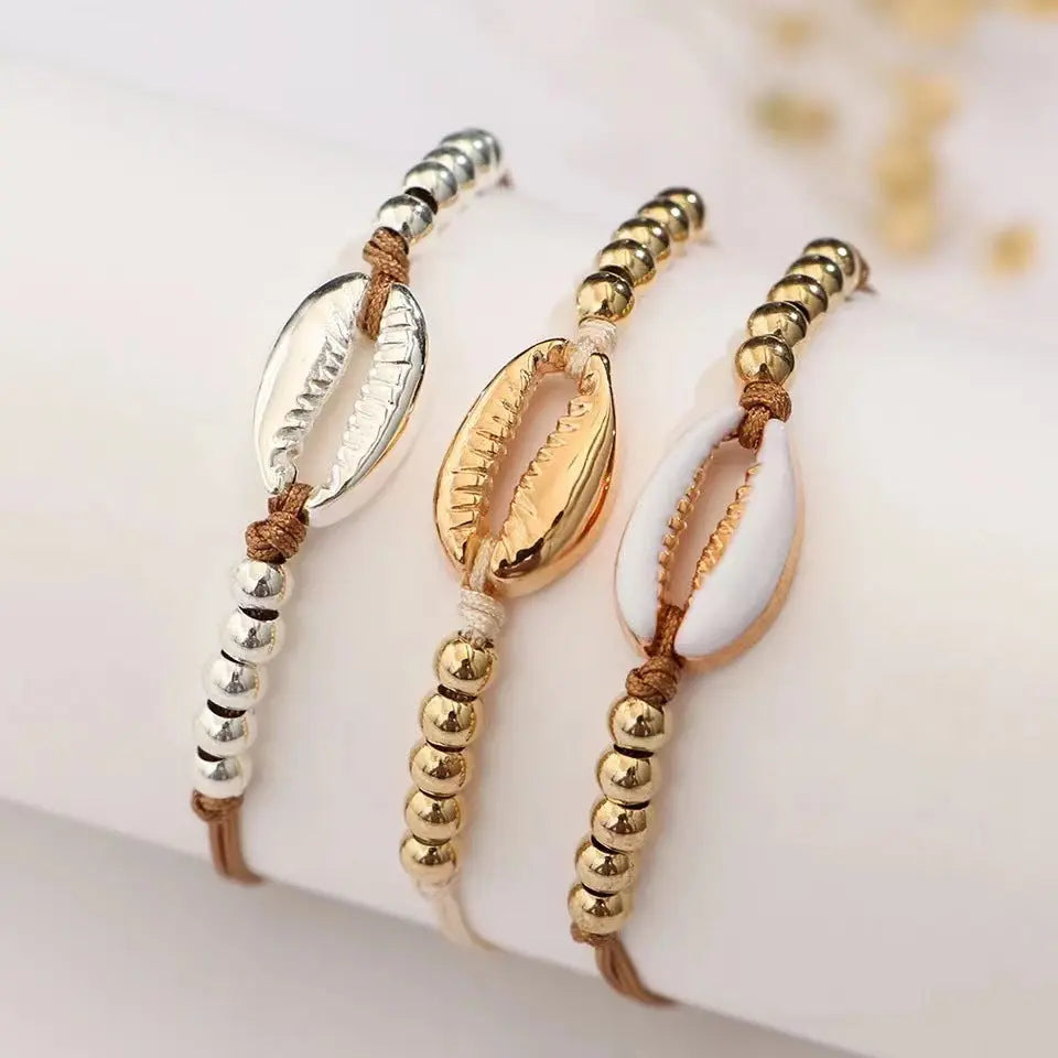 Personalized Creative Alloy Shell Hawaiian Style Casual Bracelet Shell Woven Bracelet - Norellé