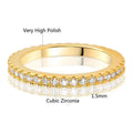 Fashion Special-interest Non-fading Single Row Full Rhinestone Zircon Ring For Women - Norellé