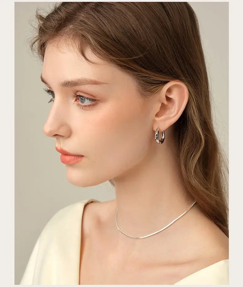 Niche Design Unique Streamer Silver Pin Earrings