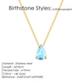 Stainless Steel Stylish Water Drop Zircon Necklace - Norellé