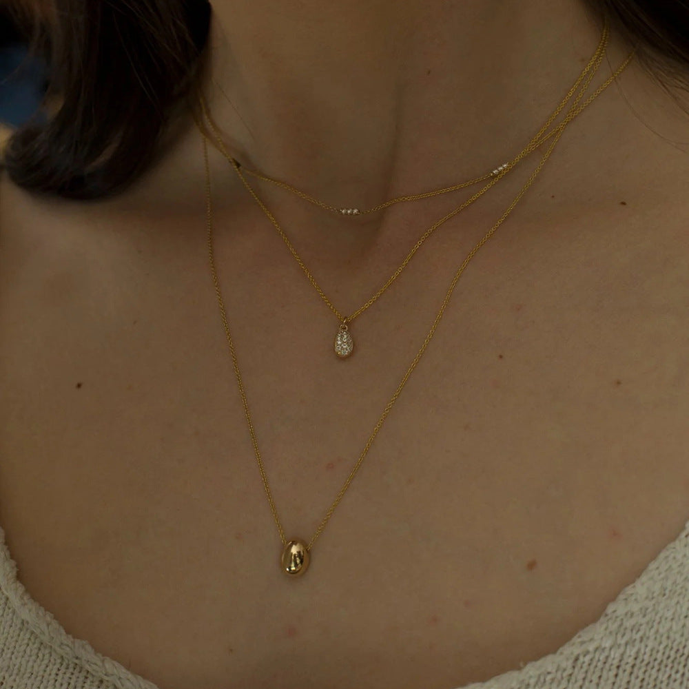 Stainless Steel 18K Golden Balls Light Luxury Necklace - Norellé