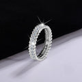 S925 Sterling Silver Kaleidoscope Bead Edge Diamond Ring - Norellé