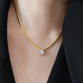 Water Drop Zircon Snake Bone Necklace Clavicle Chain - Norellé
