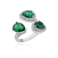 Water Drop Emerald Zircon Ring For Women - Norellé