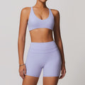 Women's Solid Color Sanding Tight Back Yoga Suit - Norellé