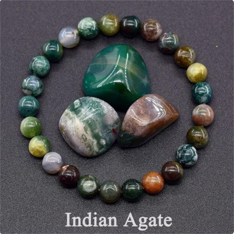 Rose Stone Agate Mixed Colorful Beads Bracelet - Norellé