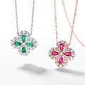 Women's Colored Gems Pendant Clavicle Chain - Norellé