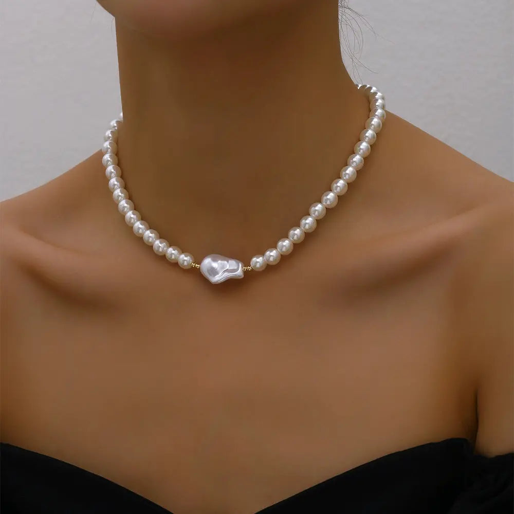 Trend Elegant Jewelry Wedding Big Pearl Necklace For Womenim - Norellé
