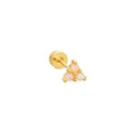 Flat-head Screw Twist Stud Earrings Opal Earrings - Norellé