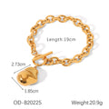 Retro Stainless Steel OT Buckle Gold-plated Necklace Women's Simple High-end Sense - Norellé